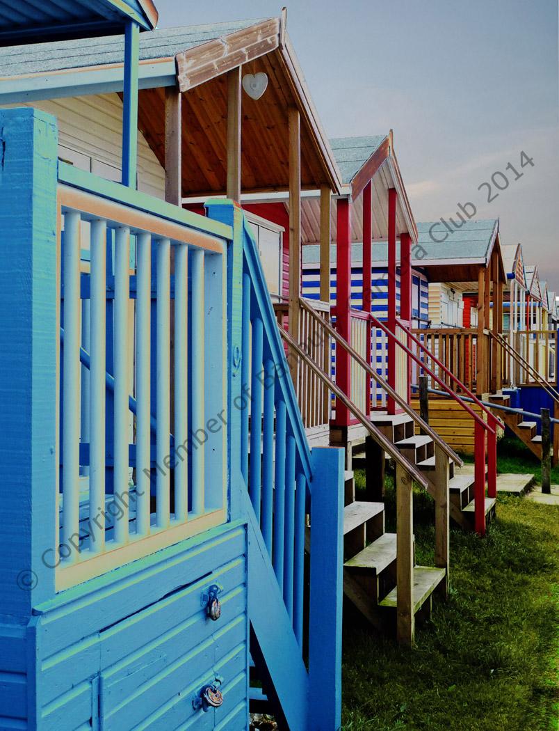 BEACH HUTS by Barrie Wood Banbury Camera Club