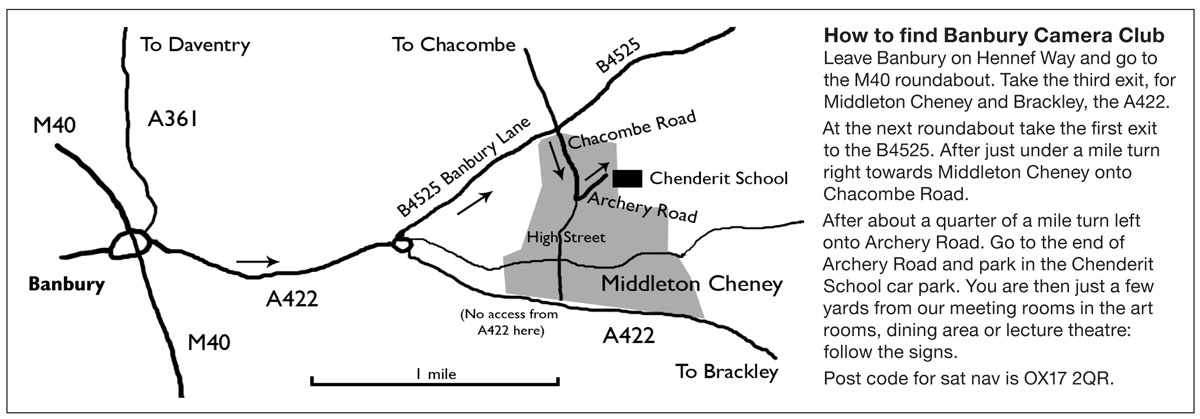 Banbury Camera Club Location Map