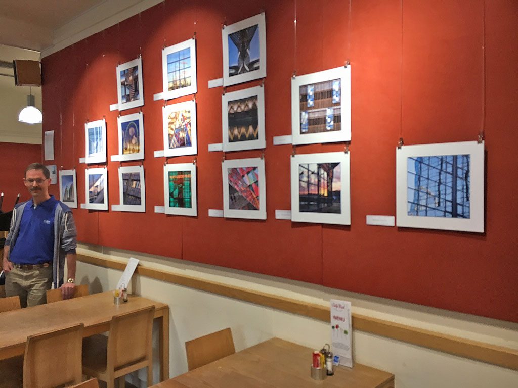 Jamie with his panel of photos