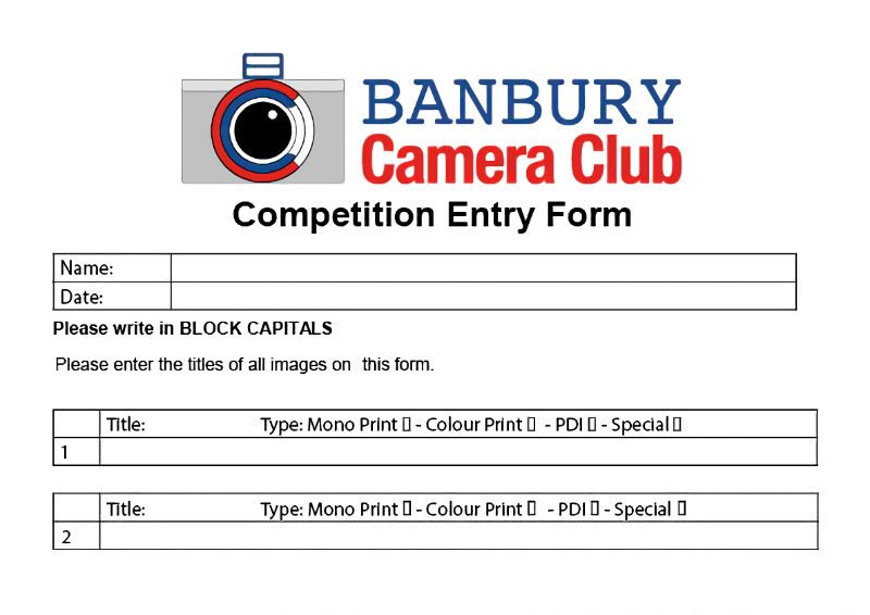 Competition Entry Form