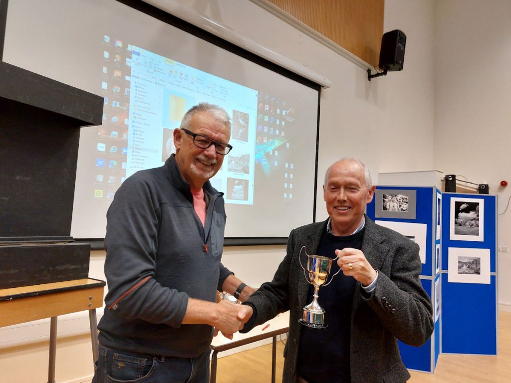 Jim McCartan receives the F-Stop Trophy