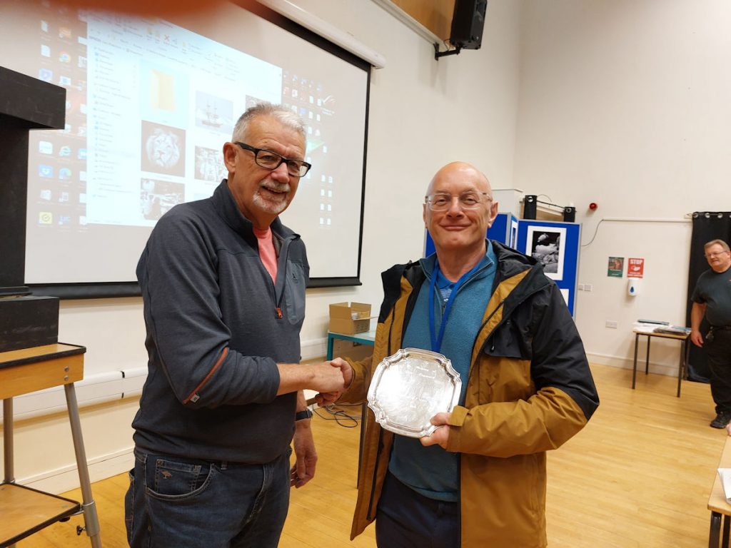 Barry Lane receives the Jem Heyward plate