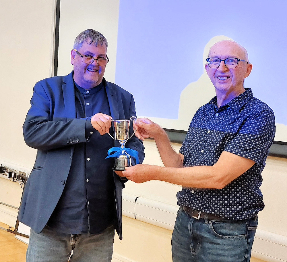 Eric Wordsworth Cup for the Annual Mono Print competition awarded Keith Davies